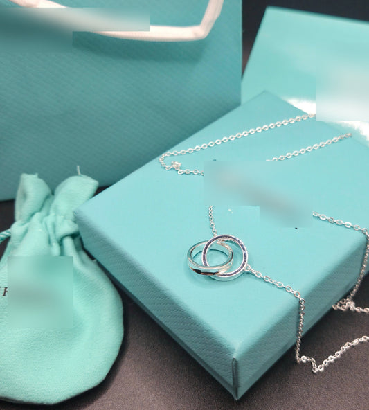 Double Ring Link Necklace