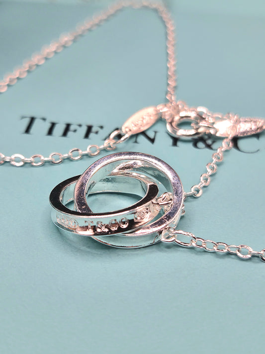 Double Ring Link Necklace
