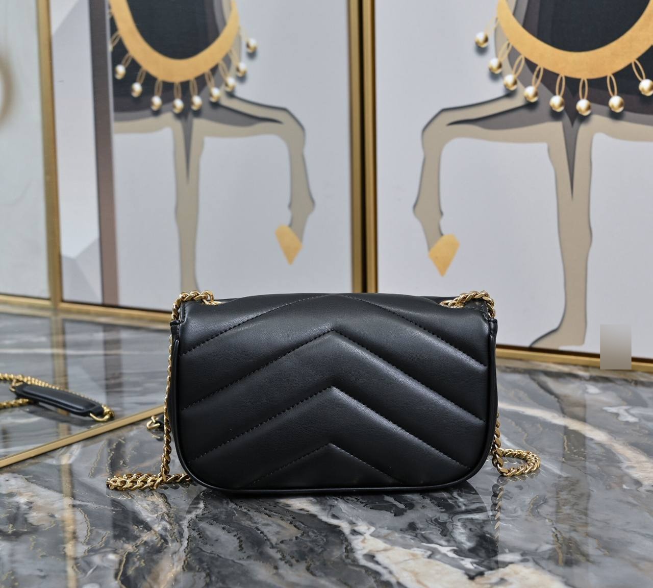 Gold Chain Clutch Bag