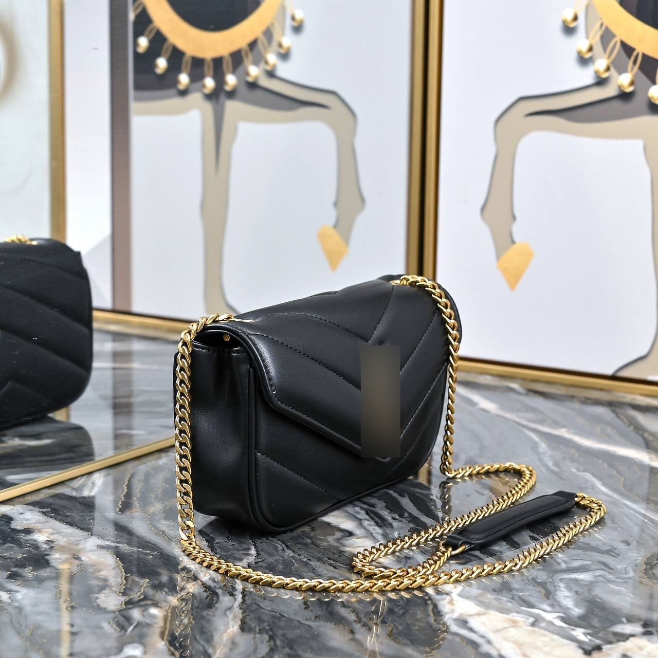 Gold Chain Clutch Bag
