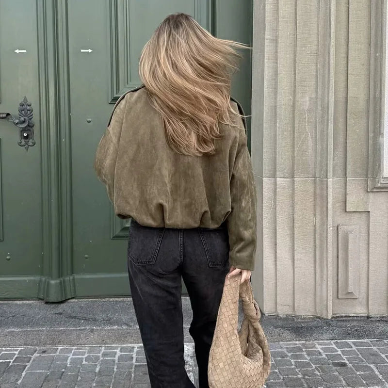 Turn-down Collar Vintage Jacket