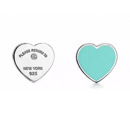 Double Heart Stud Earrings