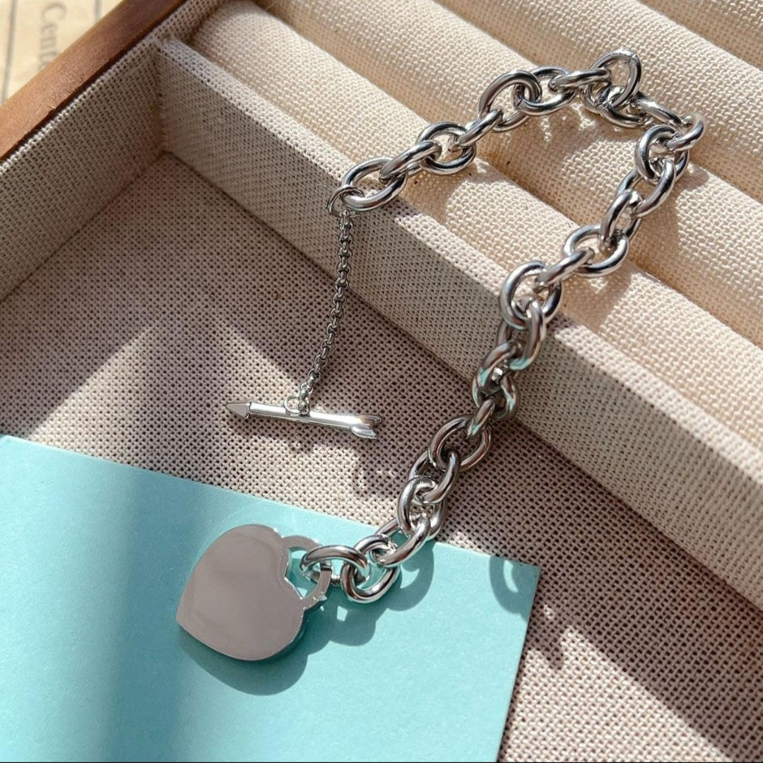 Love Heart & Arrow Cupid Bracelet