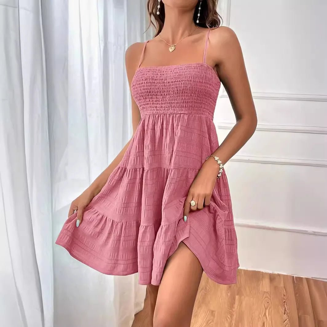 Backless Big Swing Mini Dress