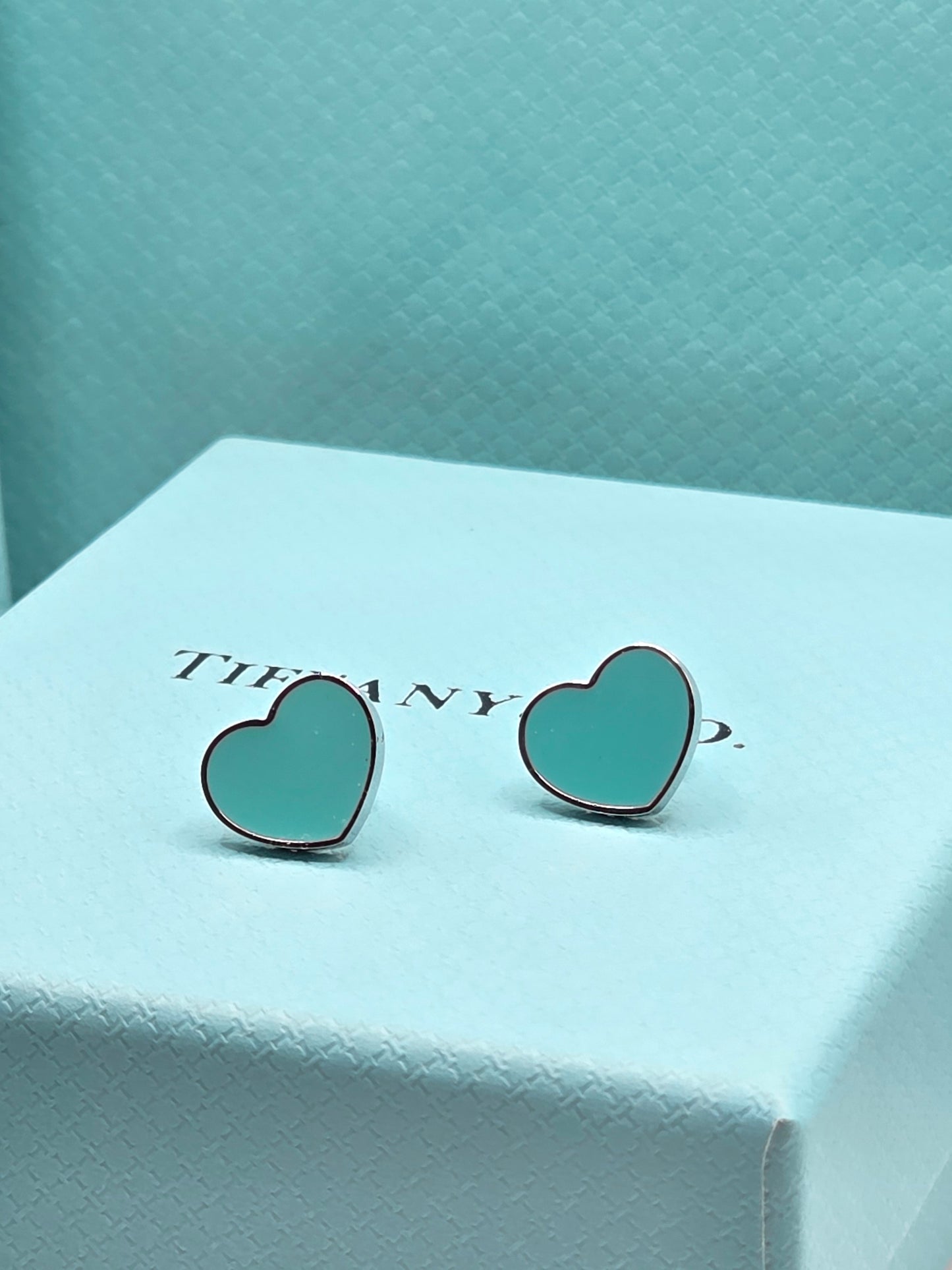 Double Turquoise Heart Stud Earrings - LOW STOCK