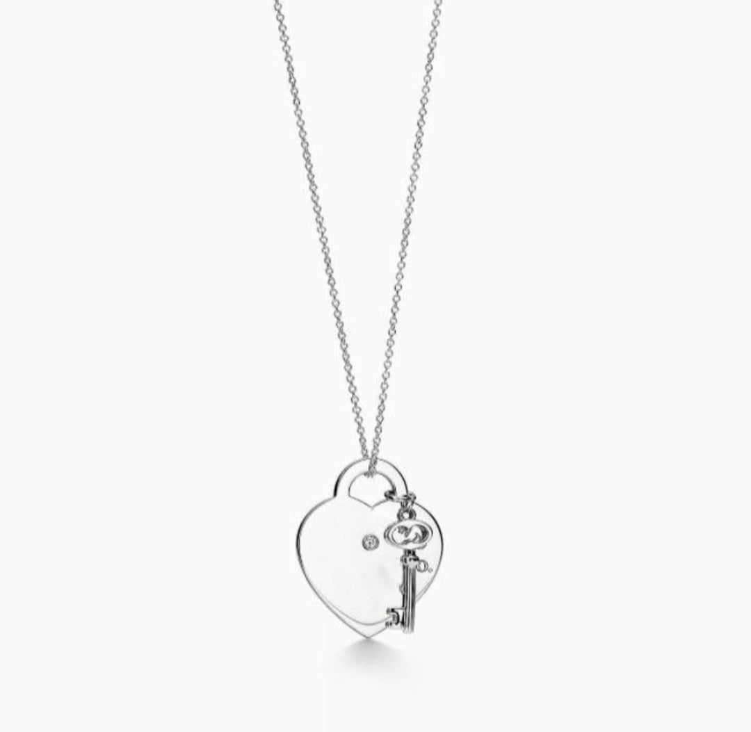 Key Heart Pendant Necklace