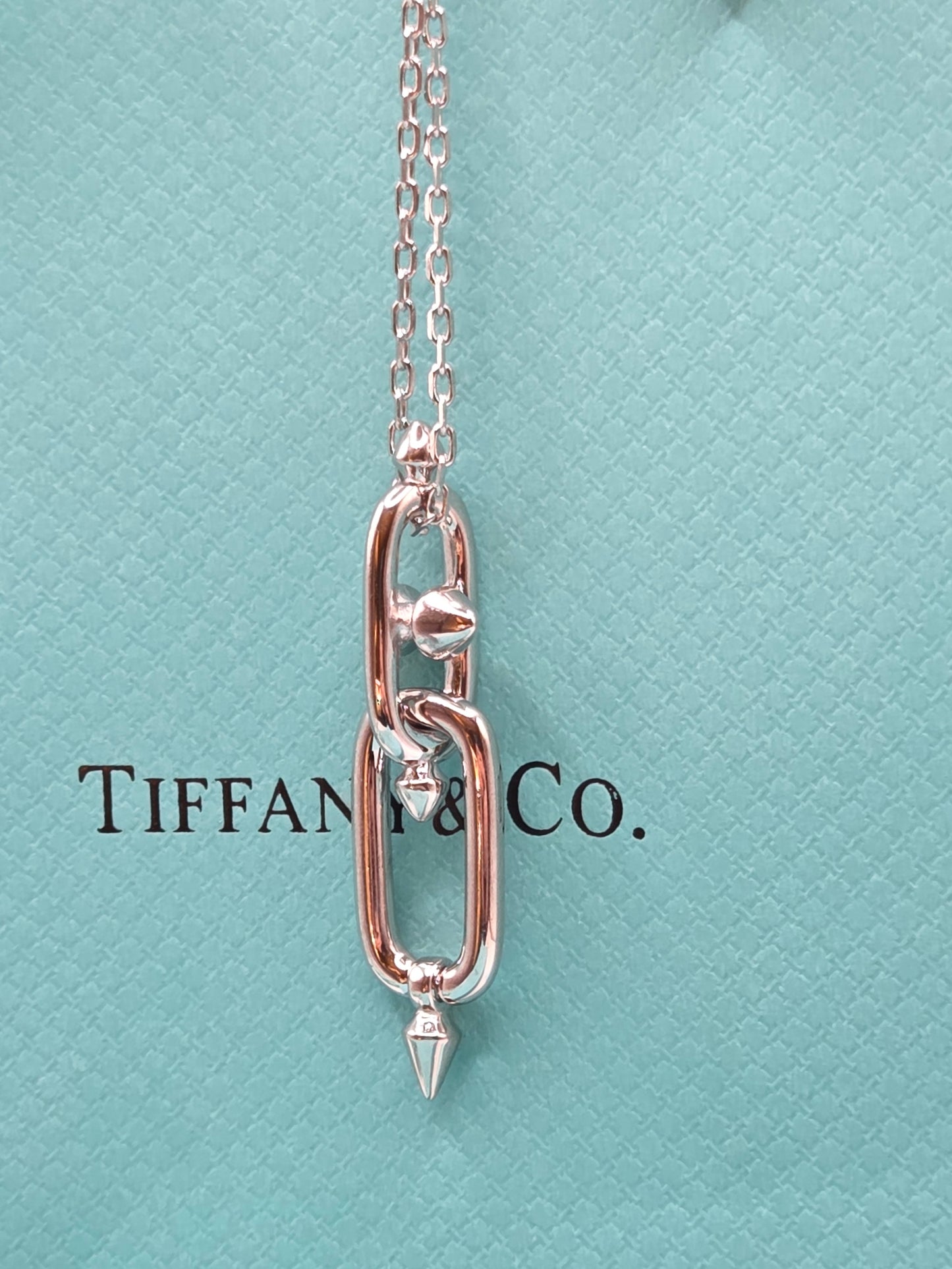 Spike Chain Link Necklace 18"