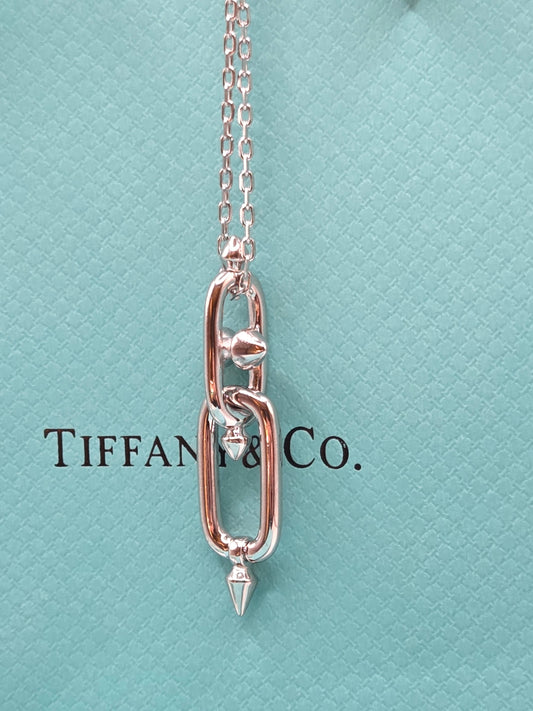 Spike Chain Link Necklace 18"