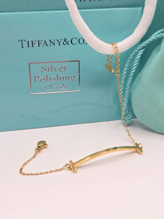 Curved T Bar Bracelet