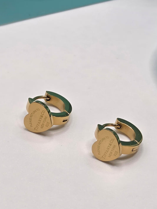 Hooped Heart Earrings