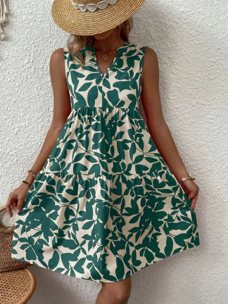 Boho V Neck Tank Sundress