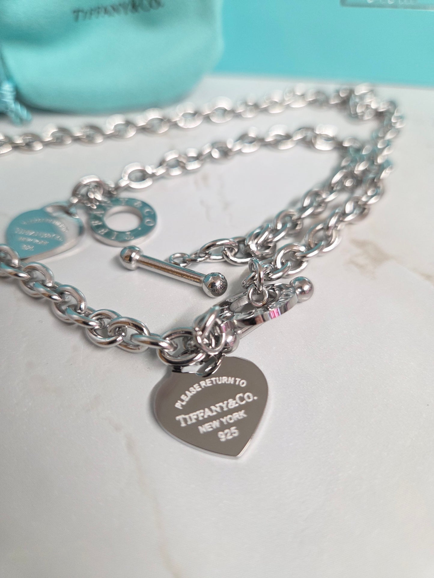 Lock Bar Necklace & Bracelet Set - LOW STOCK