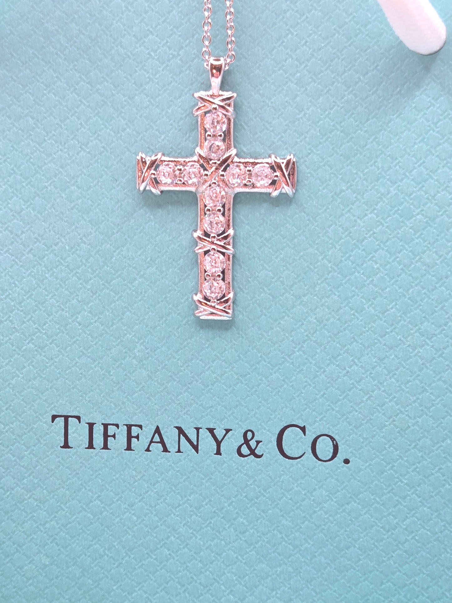 Cross Mesh Necklace 18"