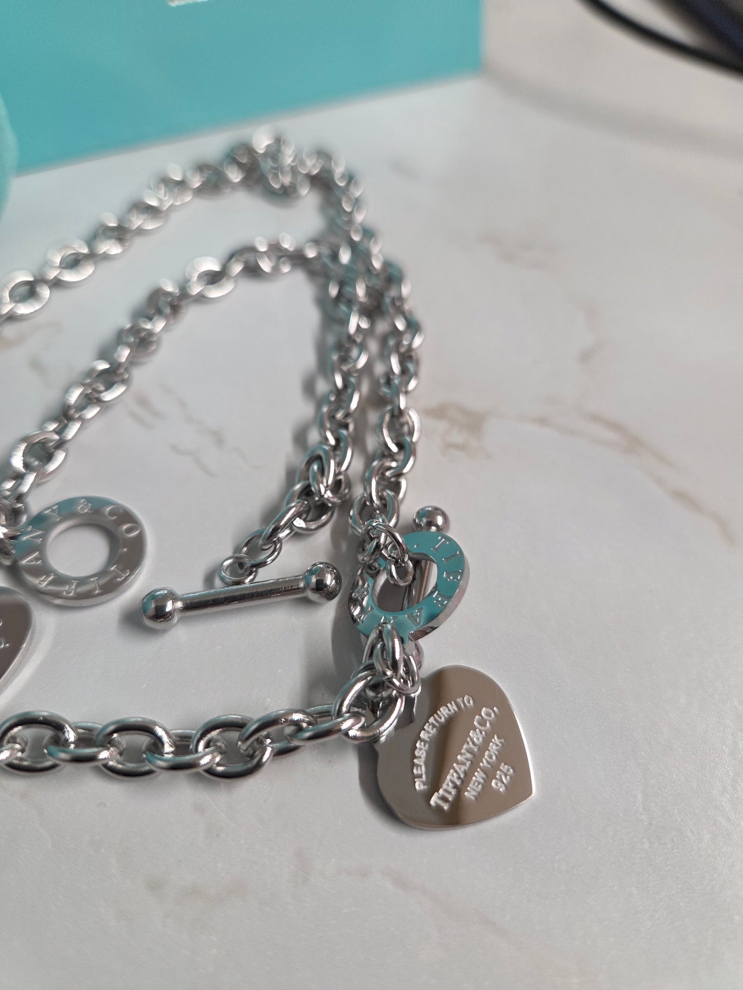 Lock Bar Necklace & Bracelet Set - LOW STOCK